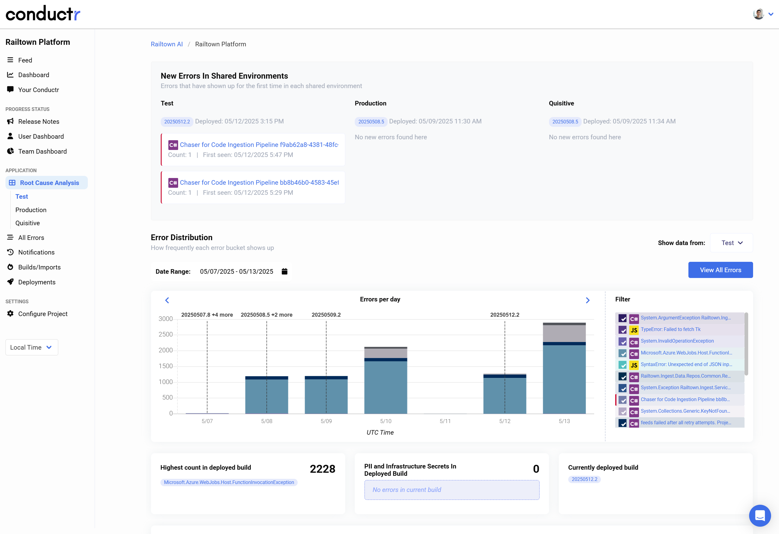 Root Cause Analysis Features